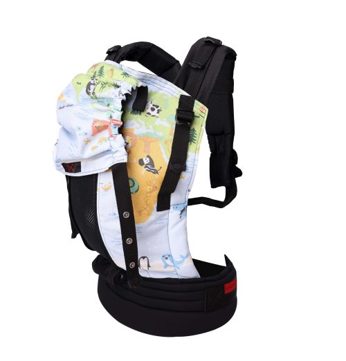Conquer The World with mash and cover baby carrier