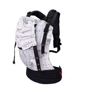 world map baby carrier