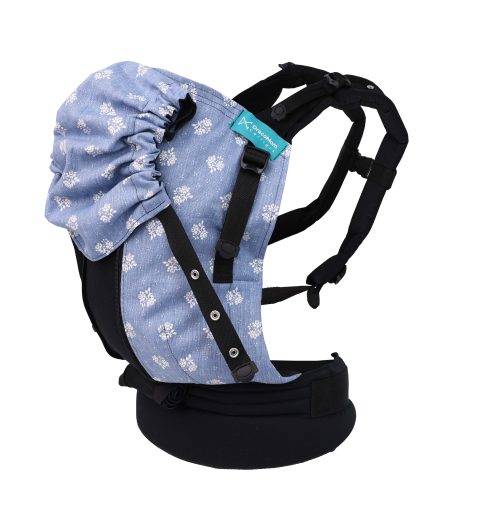 nosiljka za bebe - baby carrier Floral Jeans (with mesh and cover) 4