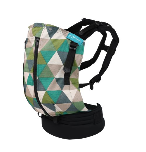 nosiljka za bebe - baby carrier Triangle theory in Green (with mesh and cover) 2